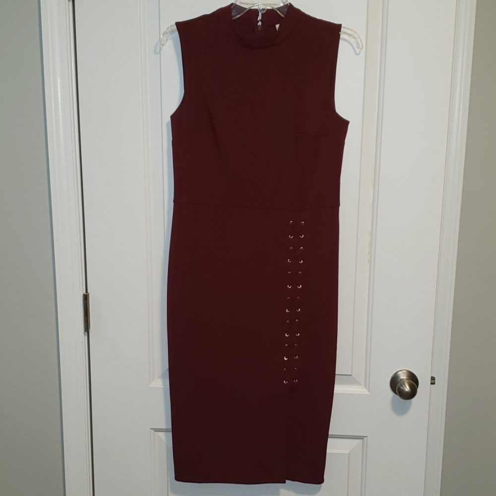 SOLD /Burgundy Boss Babe Dress